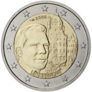 Luxemburgo 2008 2 € euros conmemorativos El gran duque Enrique y el Château de Berg