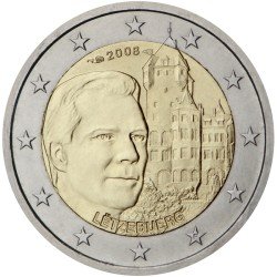 Luxemburgo 2008 2 € euros conmemorativos El gran duque Enrique y el Château de Berg Luxemburgo 2008 2 € euros conmemorativos El gran duque Enrique y el Château de Berg
