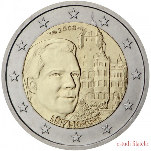 Luxemburgo 2008 2 € euros conmemorativos El gran duque Enrique y el Château de Berg