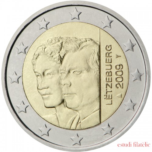 Luxemburgo 2009 2 € euros conmemorativos El gran duque Enrique y la gran duquesa Carlota