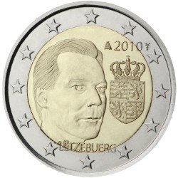 Luxemburgo 2010 2 € euros conmemorativos Escudo de armas del Gran Duque Luxemburgo 2010 2 € euros conmemorativos Escudo de armas del Gran Duque
