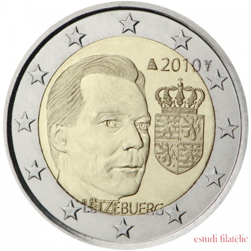 Luxemburgo 2010 2 € euros conmemorativos Escudo de armas del Gran Duque