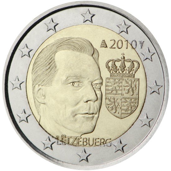 Luxemburgo 2010 2 € euros conmemorativos Escudo de armas del Gran Duque Luxemburgo 2010 2 € euros conmemorativos Escudo de armas del Gran Duque