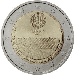 Portugal 2008 2 € euros conmemorativos 60º Av. Derechos Humanos Portugal 2008 2 € euros conmemorativos 60º Av. Derechos Humanos