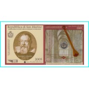 San Marino 2 euros conmemorativos 2005 Galileo Galilei Coin Card 