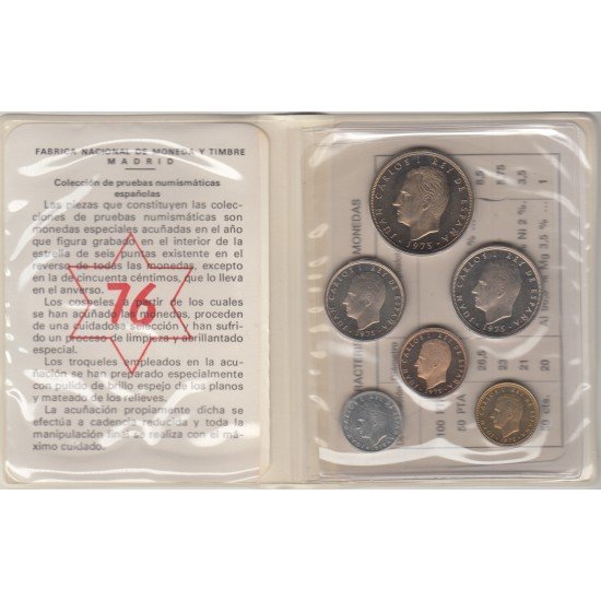 España Spain Cartera Oficial Pesetas 1975 (*19-76) Juan Carlos I FNMT España Spain Cartera Oficial Pesetas 1975 (*19-76) Juan Carlos I FNMT