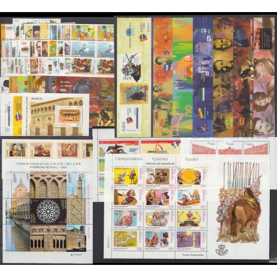 España Spain Año completo Year Complete 2002 Bl.4 MNH España Spain Año completo Year Complete 2002 Bl.4 MNH