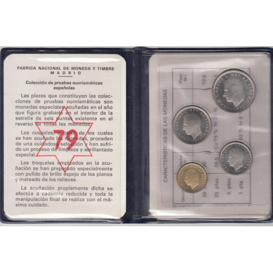 España Spain Cartera Oficial Pesetas 1975 (*19-79) Juan Carlos I FNMT España Spain Cartera Oficial Pesetas 1975 (*19-79) Juan Carlos I FNMT