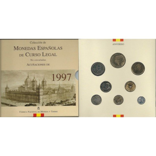 España Spain Cartera Oficial Pesetas 1997 Juan Carlos I FNMT España Spain Cartera Oficial Pesetas 1997 Juan Carlos I FNMT