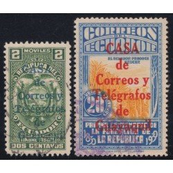 Ecuador 302/03 1934 Fiscales Casa Correos Guayaquil usados Ecuador 302/03 1934 Fiscales Casa Correos Guayaquil usados