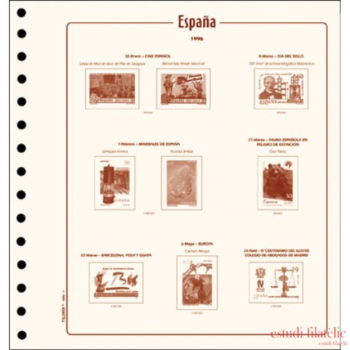 Hojas sellos España Cultural FL05065A Filober 1950/65 montadas + album Guaflex