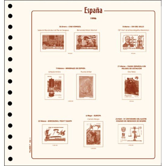 Hojas sellos España Cultural FL05065S Filober 1950/65 sin montar