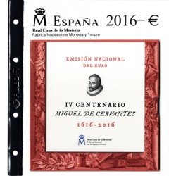2016 Filabo Hoja Álbum Cartera EUROSET España Miguel de Cervantes FNMT