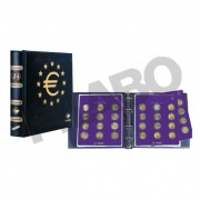 Álbum Monedas EURO SKAY azul con cajetín + 6 hojas monedas 2 Euro