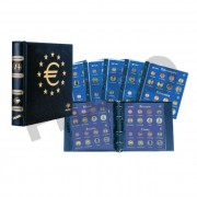 Filabo álbum moneda EURO IMITACION piel negro con cajetín + hojas