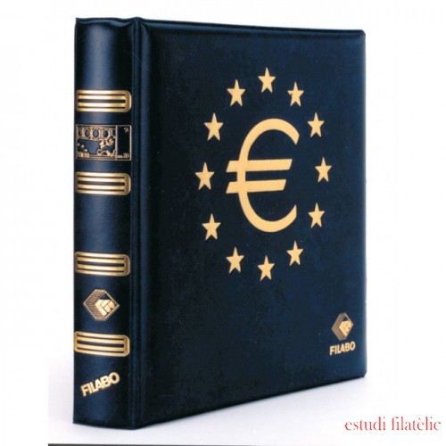 Filabo Álbum NUMIS billetes Euro Skay Azul con Cajetín