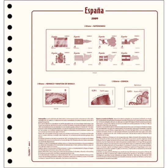 Hojas sellos España Cultural Filober 2007/11 montadas + album Guaflex