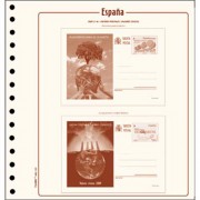 Hojas sellos España Cultural Filober Entero Postales 1973-2010 montadas