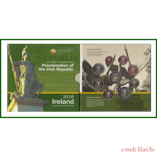 Irlanda 2016 Cartera Oficial Monedas € euro Hibernia 
