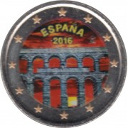 España 2016 2 € euros conmemorativos Color  Acueducto de Segovia 
