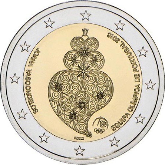 Portugal 2016 2 € euros conmemorativos Equipo Olímpico Rio Portugal 2016 2 € euros conmemorativos Equipo Olímpico Rio