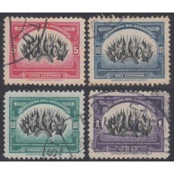 Ecuador 388/91 1940 Unión panamericana Usados Ecuador 388/91 1940 Unión panamericana Usados