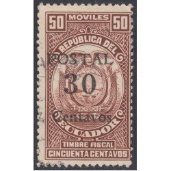 Ecuador 409a 1943 Fiscal Usado Ecuador 409a 1943 Fiscal Usado