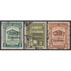 Ecuador 422/24 1944 Serie corriente Usados Ecuador 422/24 1944 Serie corriente Usados