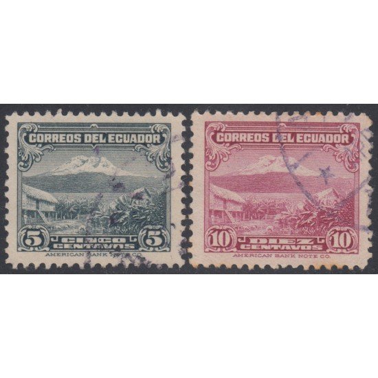 Ecuador 452/53 1946 Chimborazo Usados Ecuador 452/53 1946 Chimborazo Usados