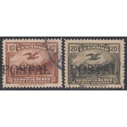 Ecuador 460/61 1946 Serie corriente Águila eagle Usados Ecuador 460/61 1946 Serie corriente Águila eagle Usados