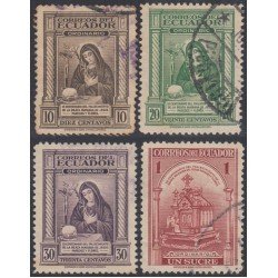 Ecuador 462/65 1946 Mariana de Jesús Usados Ecuador 462/65 1946 Mariana de Jesús Usados