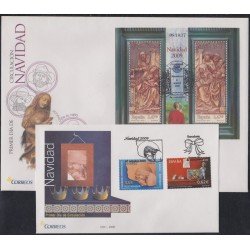 España Spain 4520/22 2009 Navidad SPD Sobre Primer Día España Spain 4520/22 2009 Navidad SPD Sobre Primer Día