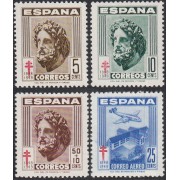 España Spain 1040/43 1948 Pro Tuberculosos Cruz de Lorena  MNH 
