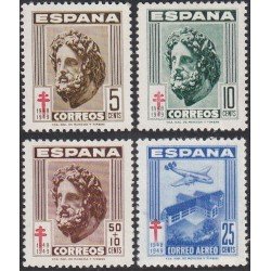 España Spain 1040/43 1948 Pro Tuberculosos Cruz de Lorena MNH España Spain 1040/43 1948 Pro Tuberculosos Cruz de Lorena MNH