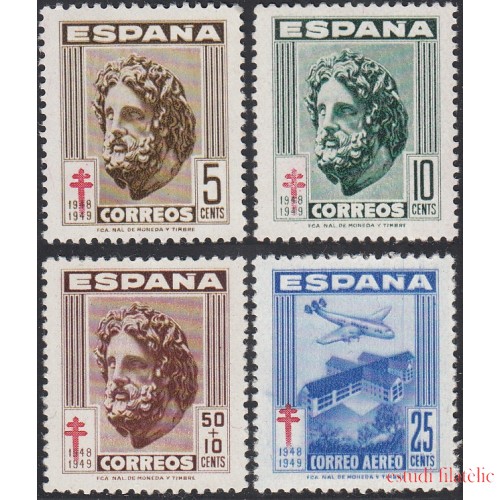 España Spain 1040/43 1948 Pro Tuberculosos Cruz de Lorena  MNH 