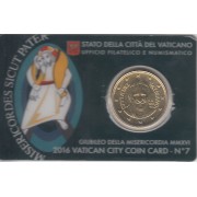 Vaticano 2016 0.50 € euros Moneda Coin Card nº 7 Moneda  Jubileo Misericordia MMXVI 