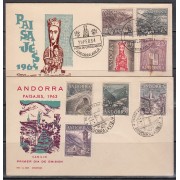 Andorra Española 60/67 1963 - 1964 Tipos diversos SPD Sobre Primer día
