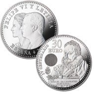España 2016 30 Euros de plata 30€ Miguel de Cervantes