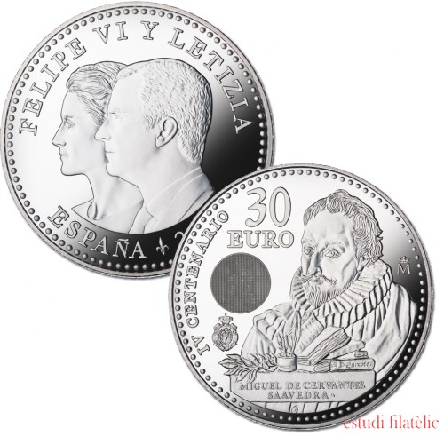 España 2016 30 Euros de plata Miguel de Cervantes 
