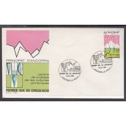 Andorra Española 182 1984 Centro de encuentros de cultura pirenaica SPD Sobre Primer día Andorra Española 182 1984 Centro de encuentros de cultura pirenaica SPD Sobre Primer día