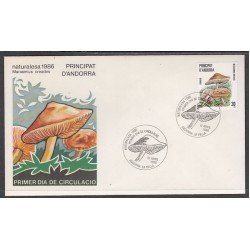 Andorra Española 190 1986 Naturaleza SPD Sobre Primer día Andorra Española 190 1986 Naturaleza SPD Sobre Primer día
