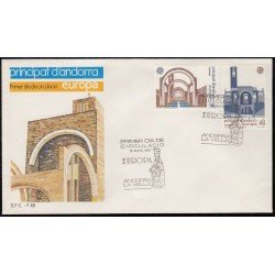 Andorra Española 196/97 1987 Europa SPD Sobre Primer día Andorra Española 196/97 1987 Europa SPD Sobre Primer día