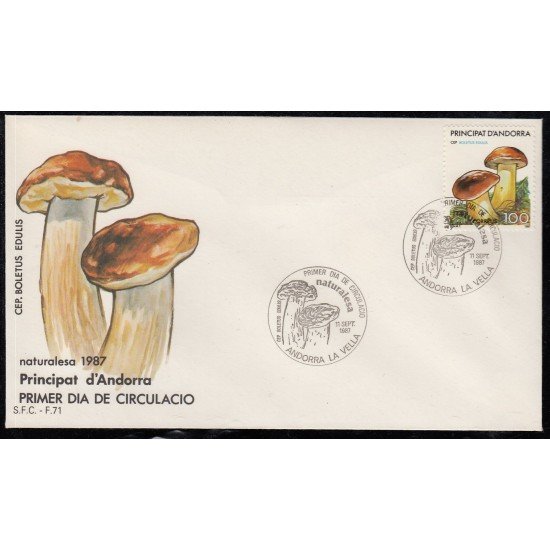 Andorra Española 201 1987 Naturaleza SPD Sobre Primer día Andorra Española 201 1987 Naturaleza SPD Sobre Primer día