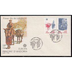 Andorra Española 204/05 1988 Europa SPD Sobre Primer día Andorra Española 204/05 1988 Europa SPD Sobre Primer día