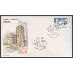 Andorra Española 208 1988 Navidad 88 SPD Sobre Primer día Andorra Española 208 1988 Navidad 88 SPD Sobre Primer día