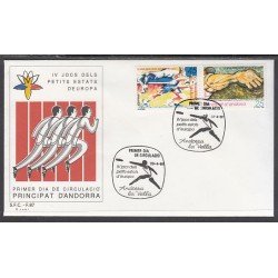 Andorra Española 223/24 1991 IV Juegos de los peq. Estados de Europa SPD Sobre Primer día Andorra Española 223/24 1991 IV Juegos de los peq. Estados de Europa SPD Sobre Primer día