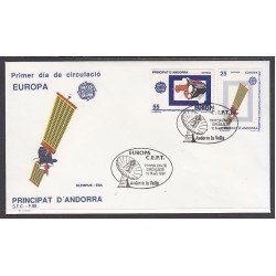 Andorra Española 225/26 1991 Europa SPD Sobre Primer día Andorra Española 225/26 1991 Europa SPD Sobre Primer día