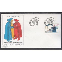 Andorra Española 229 1992 Tipos andorranos SPD Sobre Primer día Andorra Española 229 1992 Tipos andorranos SPD Sobre Primer día
