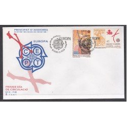 Andorra Española 230/31 1992 Europa SPD Sobre Primer día Andorra Española 230/31 1992 Europa SPD Sobre Primer día