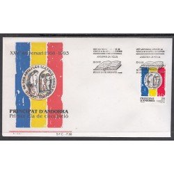 Andorra Española 238 1993 XXV Aniv. Centro Artes y Letras SPD Sobre Primer día Andorra Española 238 1993 XXV Aniv. Centro Artes y Letras SPD Sobre Primer día